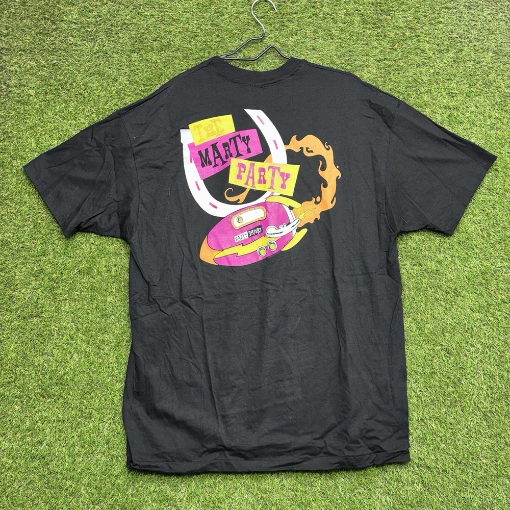 Tna Party Marty Scurll Shirt Mens 2XL Black Single Stitch Fire Flames y2k Njpw